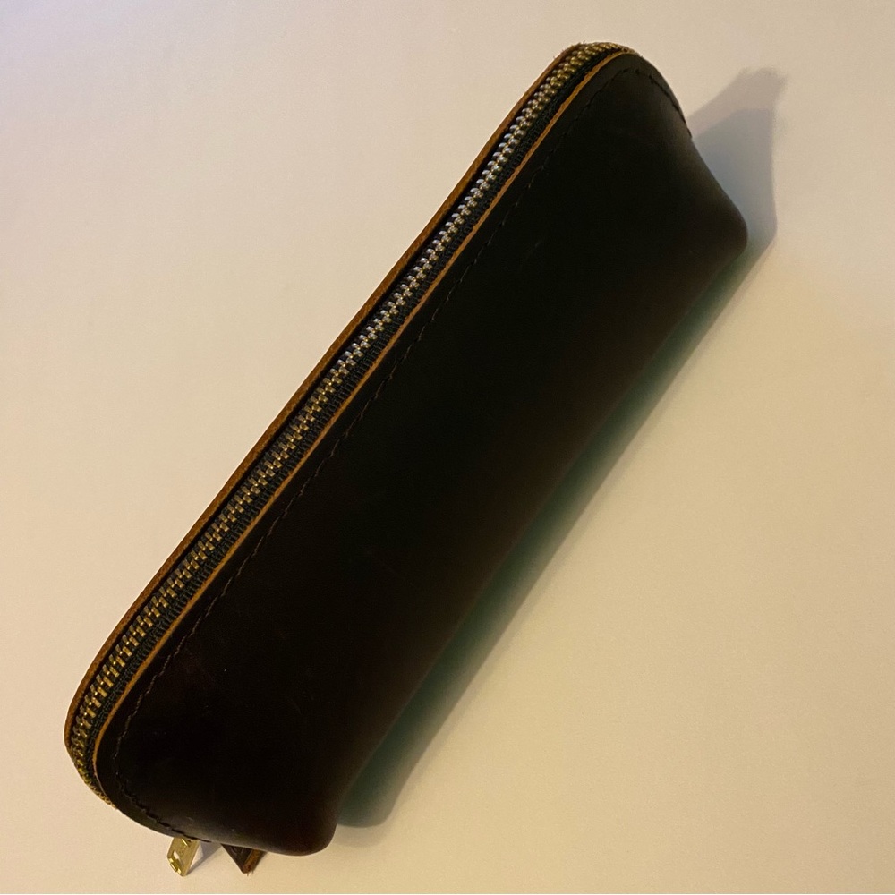 NIMBUS Portland Leather Canoe NEW Makeup Bag Pencil Case Artist Gift Idea